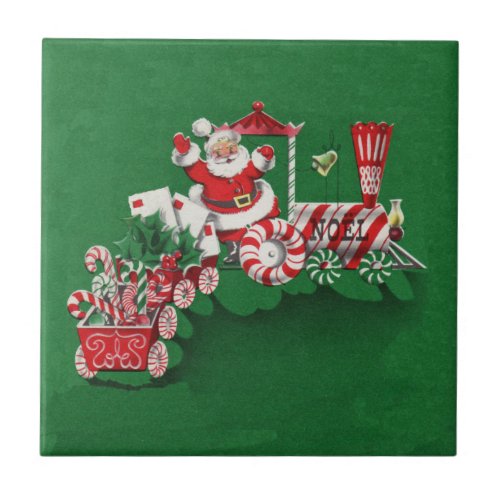 Santa Clause Candy Train Tile