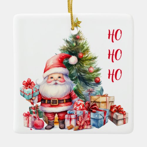 Santa Clause Ceramic Ornament