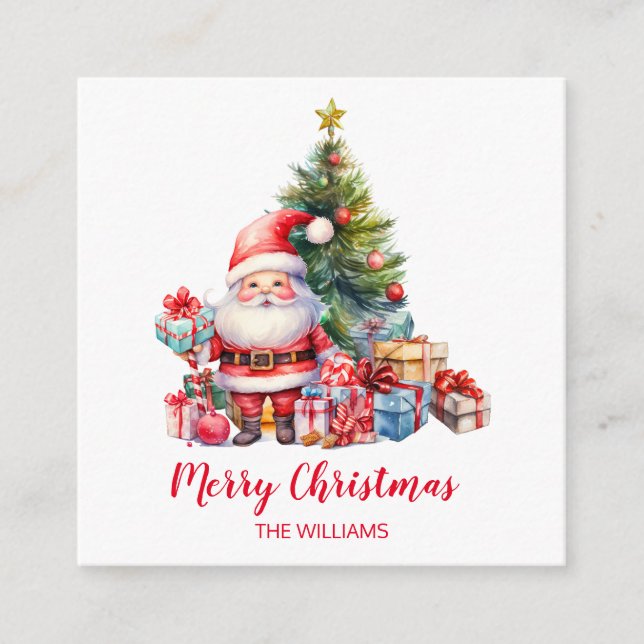 Santa Clause Christmas Enclosure Card (Front)