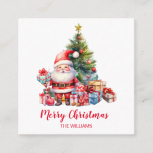 Santa Clause Christmas Enclosure Card