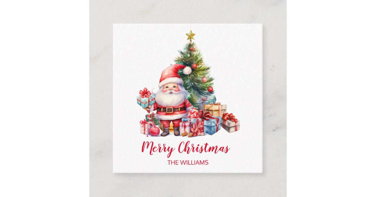 Santa Clause Christmas Enclosure Card Zazzle
