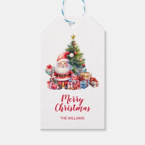 Santa Clause Christmas Gift Tags