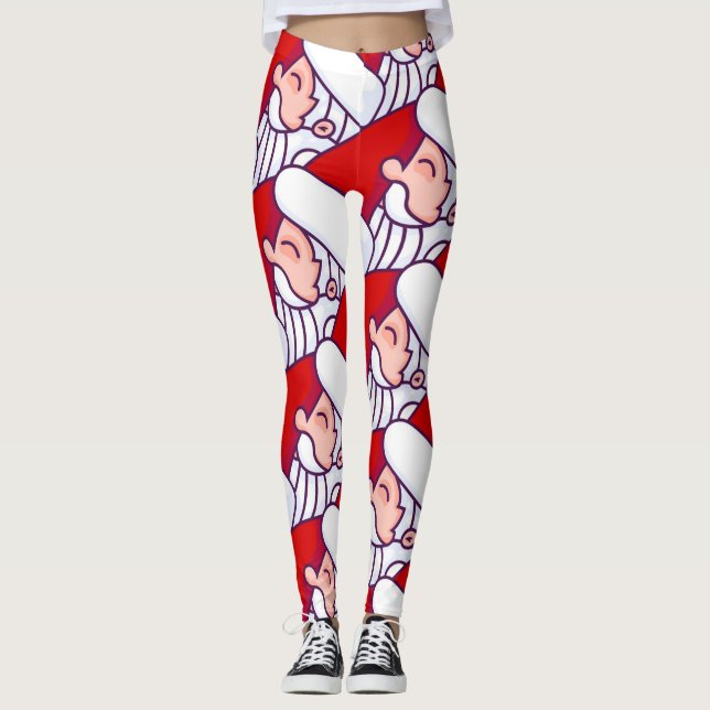 Santa Clause Christmas Leggings (Front)