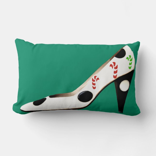 Santa Clause Christmas Shoes Lumbar Pillow (Front)