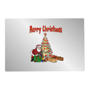 Santa Clause Christmas Tree Placemat
