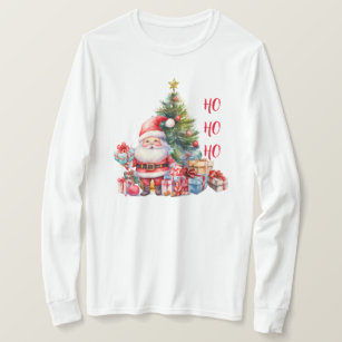 Santa Clause Christmas Tree T-Shirt
