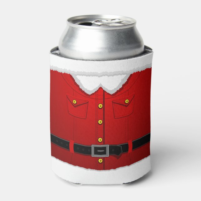 Santa Clause Coolers Christmas Beer Can Cooler (Can Front)