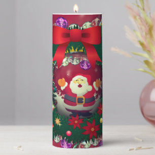 Santa Clause - Decorative Pillar Candle