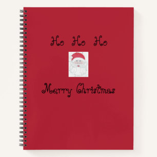 Santa Clause "Ho Ho Ho" Christmas Notebook