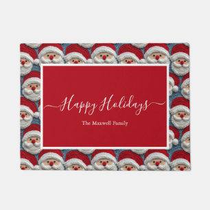 Santa Clause Holidays family name  Doormat