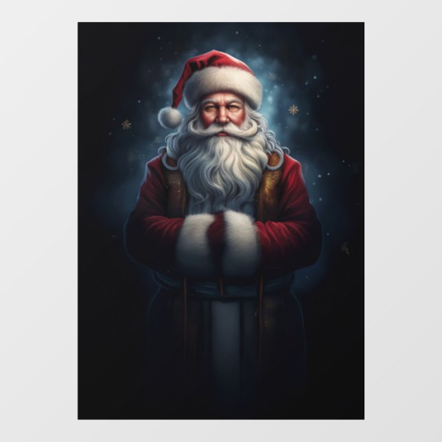 Santa Clause In Full Robe Window Cling (Sheet)