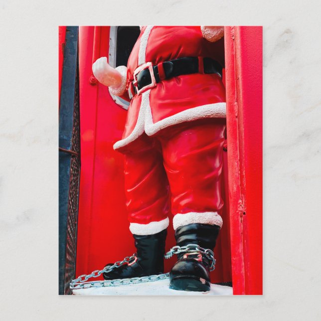 Santa Clause in Trouble? Holiday Postcard (Front)