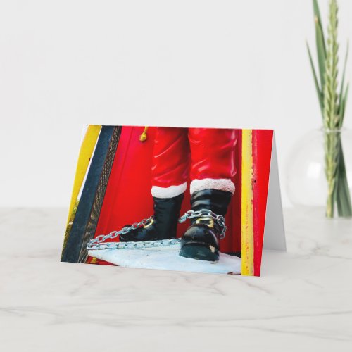 Santa Clause in Trouble Thank You Card