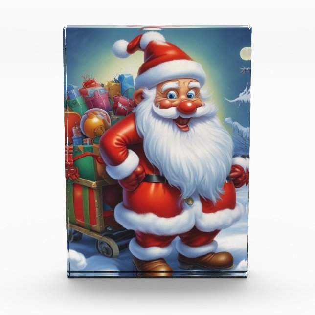 Santa Clause Merry Christmas Happy New Year Acrylic Award (Front)