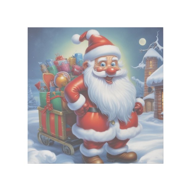 Santa Clause Merry Christmas Happy New Year Gallery Wrap (Front)