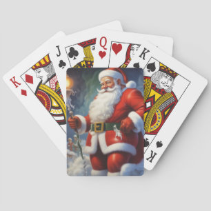 Santa Clause Merry Christmas Happy New Year Poker Cards