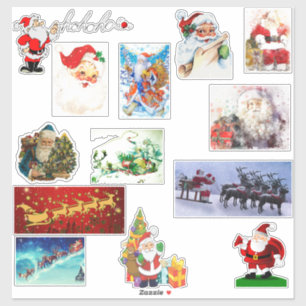 Santa Clause Merry Christmas Tree Decorations Sticker