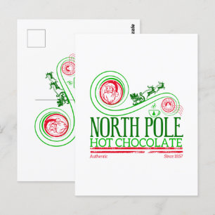 Santa Clause North Pole Hot Chocolate Postcard
