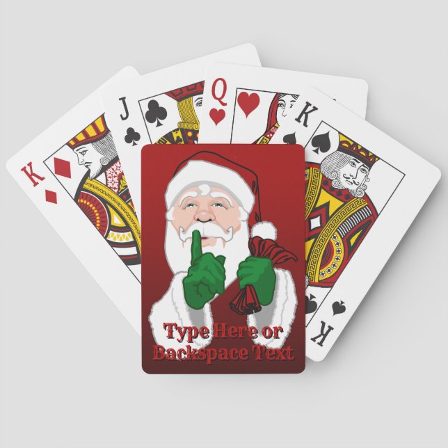 Santa Clause Playing Cards Personalized Cards (Back)