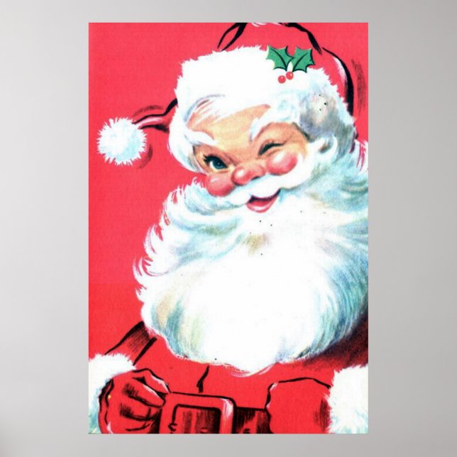 Santa Clause Poster Wall Art for Christmas (Front)