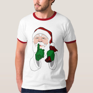 Santa Clause Ringer T-Shirt Festive Santa Shirt