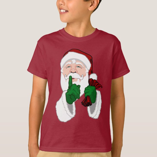 Santa Clause Shirt Classic Fun Kids Santa T-shirts (Front)