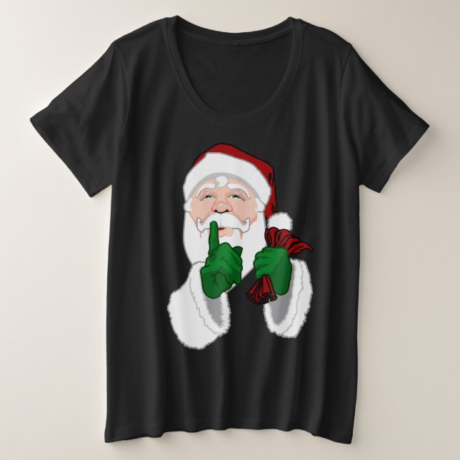 Santa Clause Shirt Plus Size Women's Santa T-shirt (Design Front)