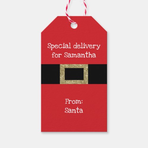 Santa Clause special delivery for kids children Gift Tags