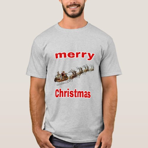 Santa clause spreading peace love on Christmas T_Shirt