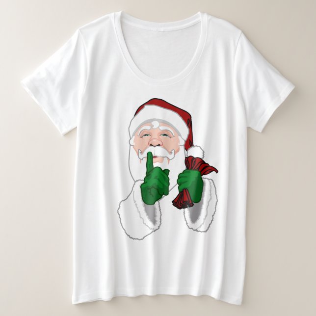 Santa Clause T-Shirt Cute Women's Santa T-shirt (Design Front)
