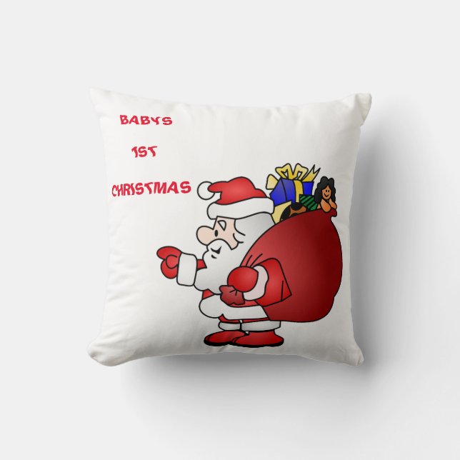 Santa Clause Throw Pillow (Front)