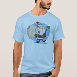Santa Clause with sack christmas holiday design T-Shirt