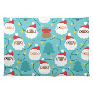 Santa Clauses Pattern Cloth Placemat