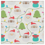 Santa Clauses Pattern Fabric