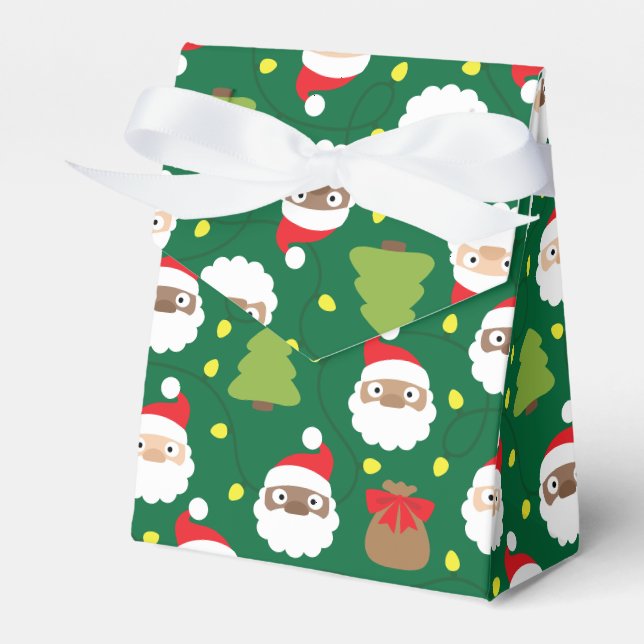 Santa Clauses Pattern Favor Boxes (Front Side)