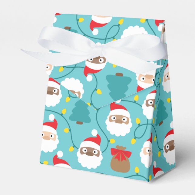 Santa Clauses Pattern Favor Boxes (Front Side)