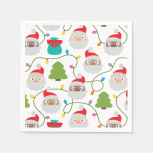Santa Clauses Pattern Napkins