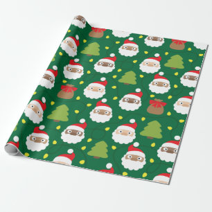Santa Clauses Pattern Wrapping Paper
