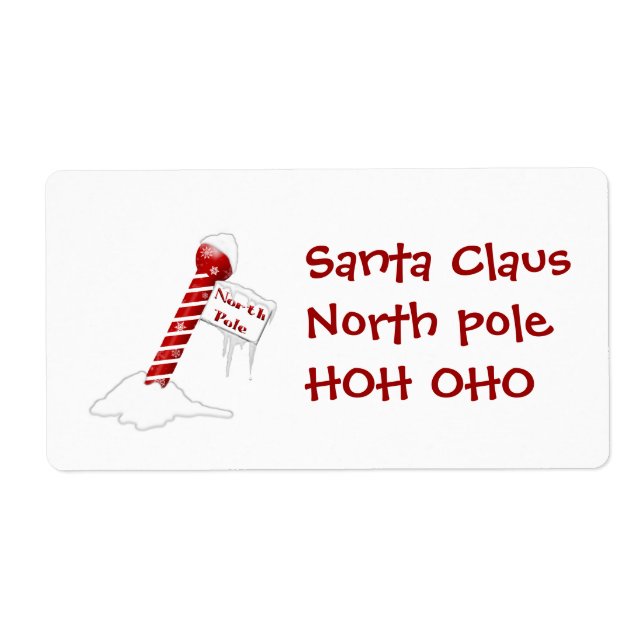 Santa ClausNorth poleHOH OHO Label (Front)