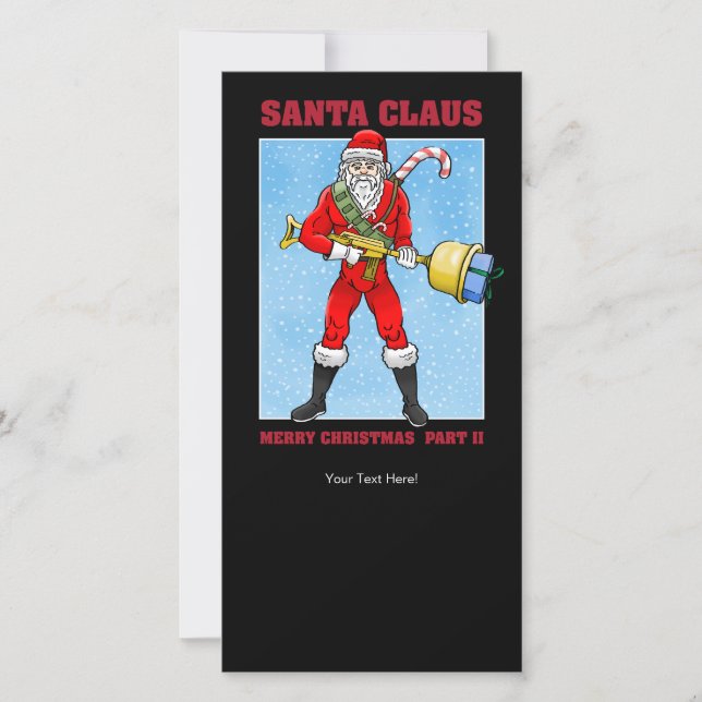 Santa Claus's Gift Distribution Holiday Card (Front)