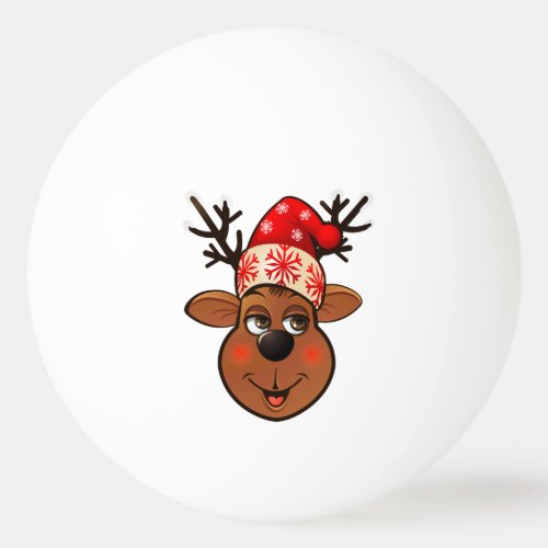 Santa Clauss Reindeer Ping Pong Ball
