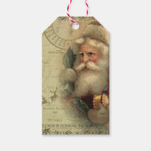 Santa Claus's World Route Map Gift Tag
