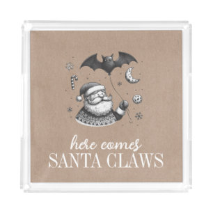 Santa Claws Acrylic Tray