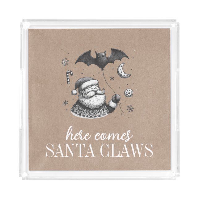 Santa Claws Acrylic Tray (Front)