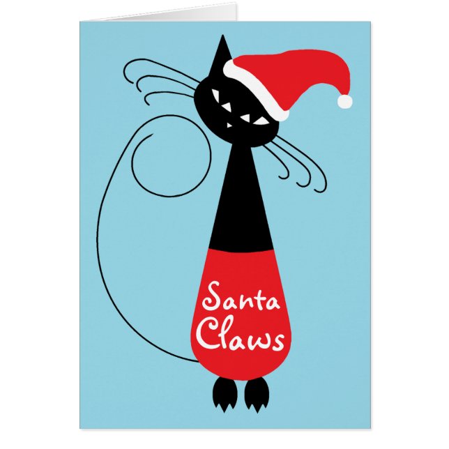 Santa Claws Christmas Cards (Front)
