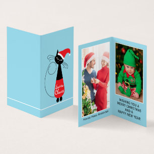 Santa Claws, Family Photo Christmas Card