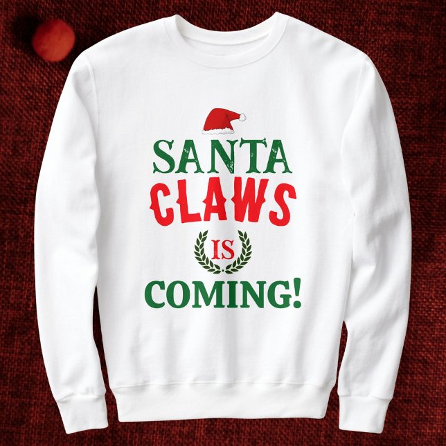 Santa Claws Is Coming Family Christmas Personalize Sweatshirt (Creator Uploaded)