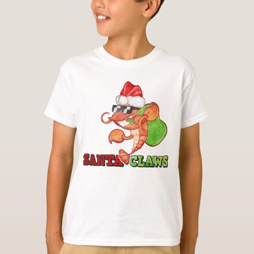 Santa Claws Lobster Christmas T_Shirt