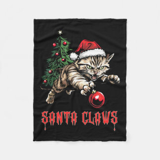 Santa Claws Long Sleeve  Fleece Blanket