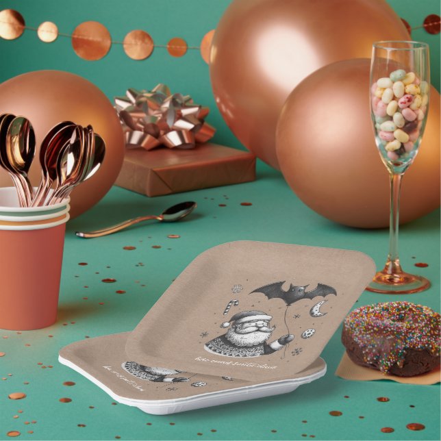 Santa Claws Paper Plates (Multi)